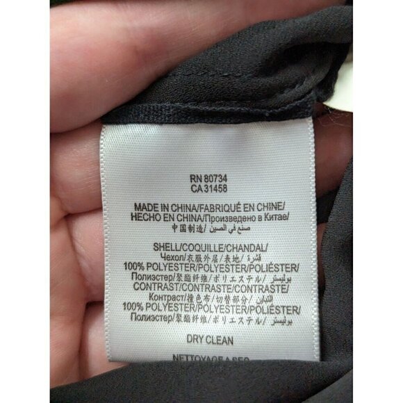 BCBGMaxazria Mika Black Green Asymmetric Tiered Racerback Tank - Picture 9 of 9